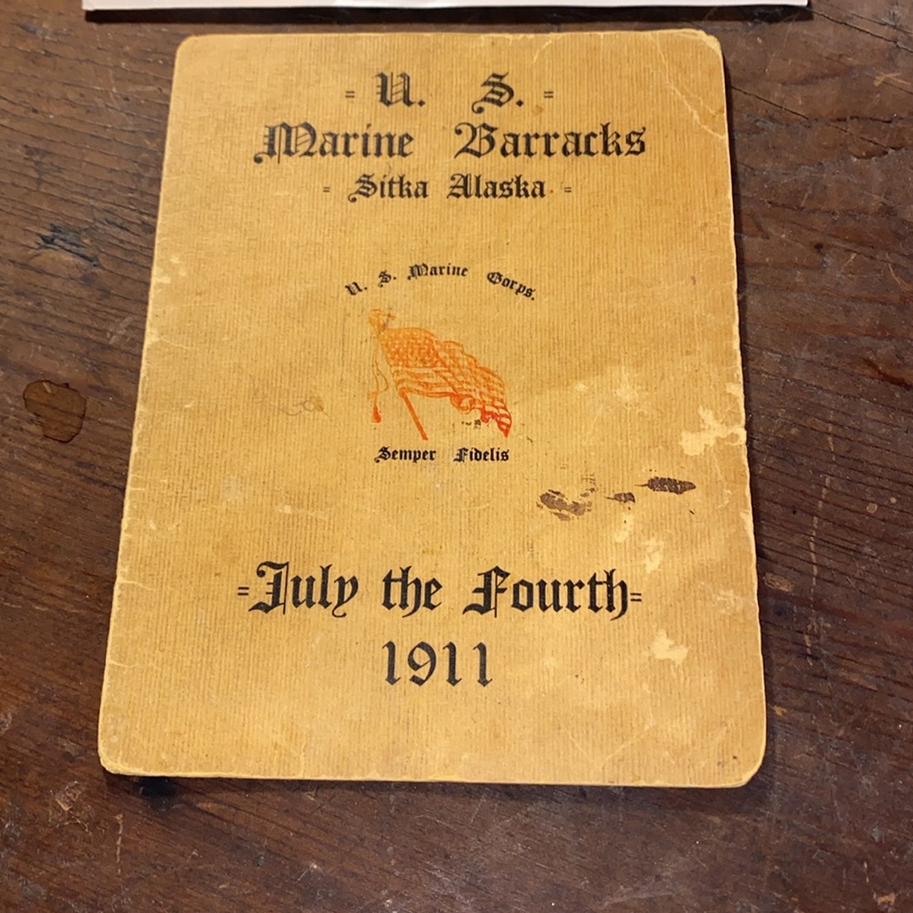 1911 4th of July US Marine Barracks Celebration Program. Semper Fi Ephemera